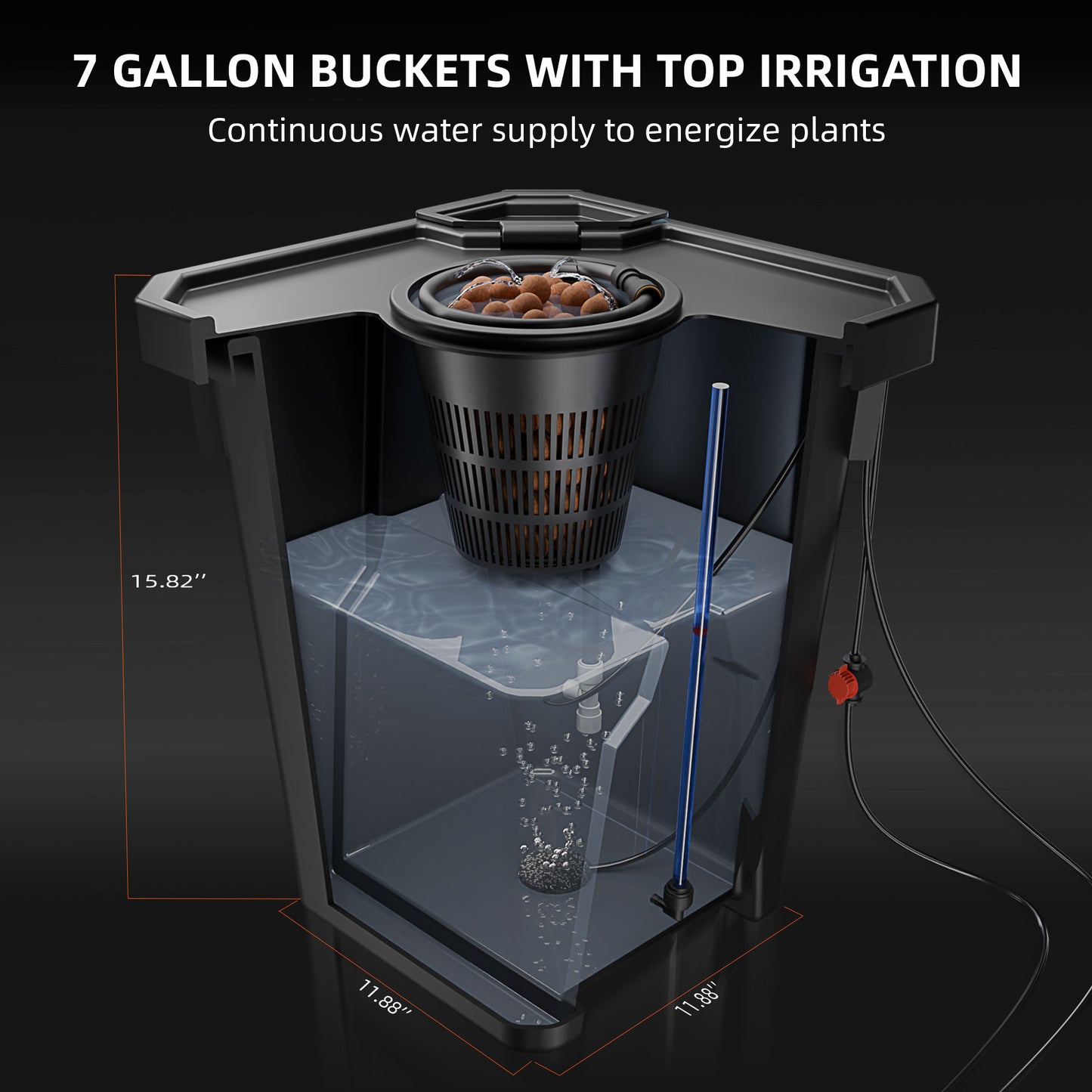 4 Bucket DWC Hydroponic Growing System