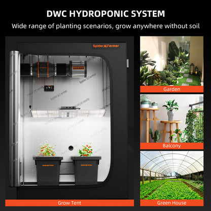4 Bucket DWC Hydroponic Growing System