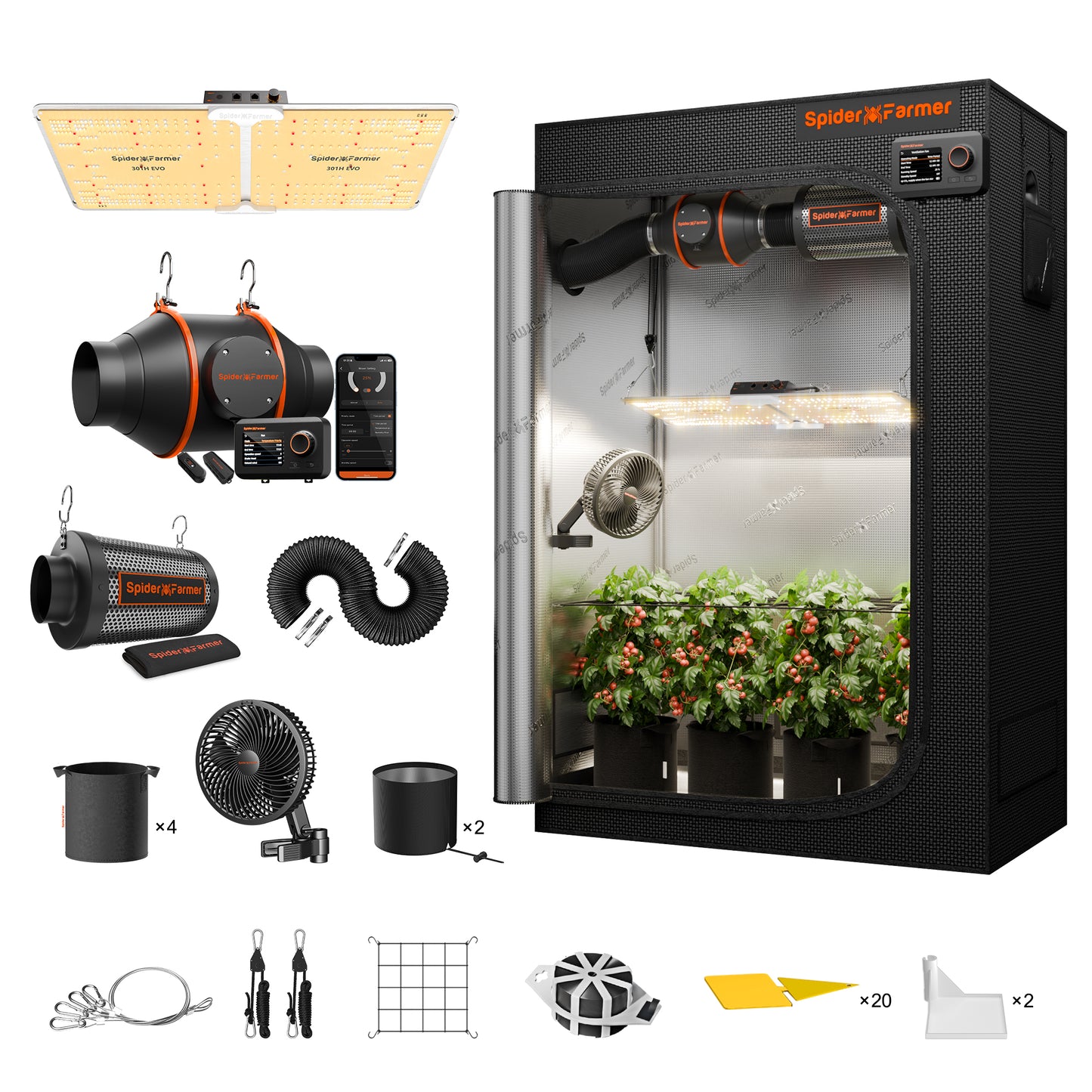 Spider Farmer Grow Tent Kit (2x4)