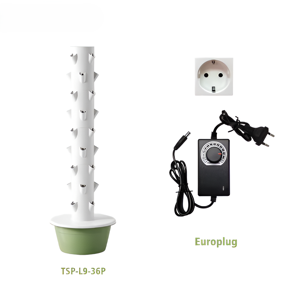 Verdura Rise EuroPlug 36-Site Vertical Hydroponic Tower System